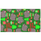 niedlicher Hippo-Weihnachtsweih Tischdecke (Vorderseite (Horizontal))
