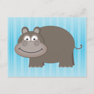 Niedlicher Hippopotamus Postkarte