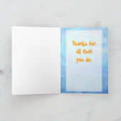 Niedlicher Hippopotamus Vielen Dank Dankeskarte (Innenseite)