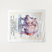 Niedlicher Hippopotamus Wandteppich (Vorderseite (Horizontal))