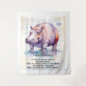 Niedlicher Hippopotamus Wandteppich (Vorderseite)