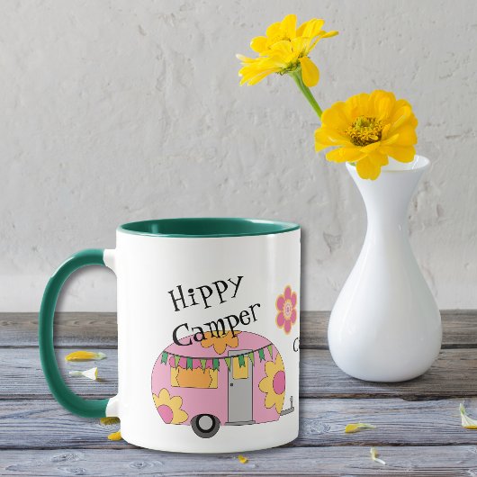 Niedlicher Hippy Camper Personalisiert Tasse