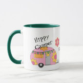Niedlicher Hippy Camper Personalisiert Tasse (Links)