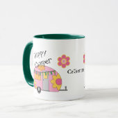 Niedlicher Hippy Camper Personalisiert Tasse (Vorderseite Links)