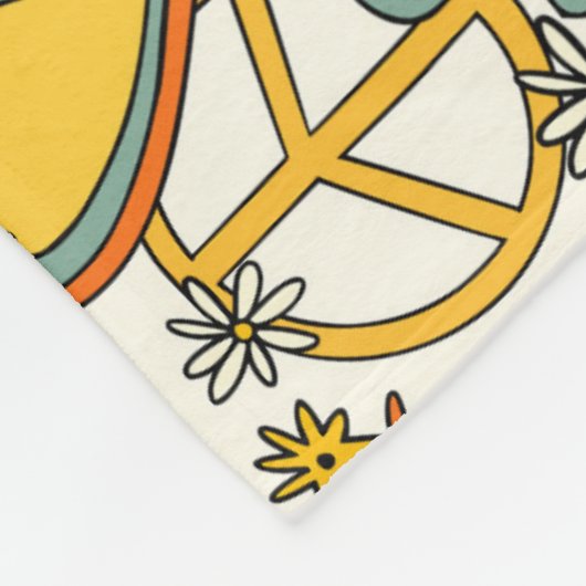Niedlicher Hippy-Floral Fleece Blankon (Ecke)