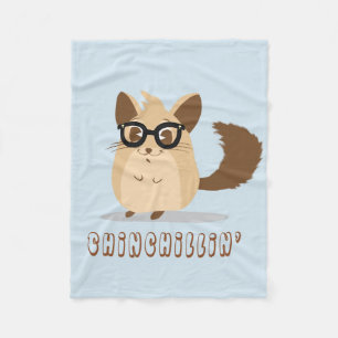 Niedlicher Hipster Chinchilla Fleece Blanket