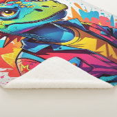 Niedlicher Hipster Dragon Sherpadecke (3/4)