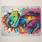Niedlicher Hipster Dragon Sherpadecke (Vorderseite (Horizontal))