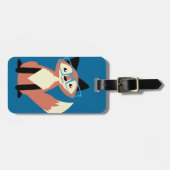 Niedlicher Hipster-GläserFox Gepäckanhänger (Vorderseite horizontal)