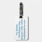 Niedlicher Hipster-GläserFox Gepäckanhänger (Rückseite vertikal)