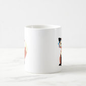 Niedlicher Hipster-GläserFox Kaffeetasse (Mittel)