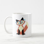 Niedlicher Hipster-GläserFox Kaffeetasse (Links)