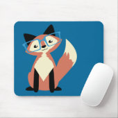 Niedlicher Hipster-GläserFox Mousepad (Mit Mouse)