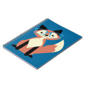 Niedlicher Hipster-GläserFox Notizblock (Linke Seite)