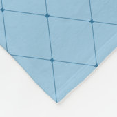 Niedlicher Hipster Polar Bear Blue Personalisiert Fleecedecke (Ecke)