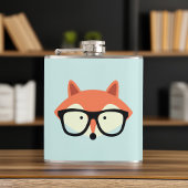 Niedlicher Hipster Red Fox Flachmann