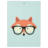 Niedlicher Hipster Red Fox Klemmbrett (Rückseite)