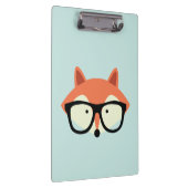 Niedlicher Hipster Red Fox Klemmbrett (Rechts)