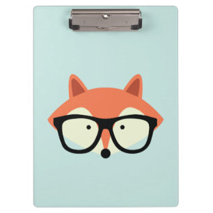 Niedlicher Hipster Red Fox Klemmbrett