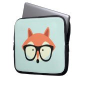 Niedlicher Hipster Red Fox Laptopschutzhülle (Vorderseite Links)