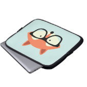 Niedlicher Hipster Red Fox Laptopschutzhülle (Vorne Knopf)