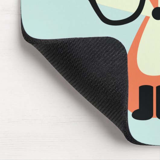 Niedlicher Hipster Red Fox Mousepad (Ecke)