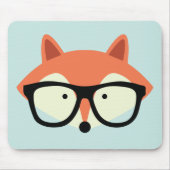 Niedlicher Hipster Red Fox Mousepad (Vorne)