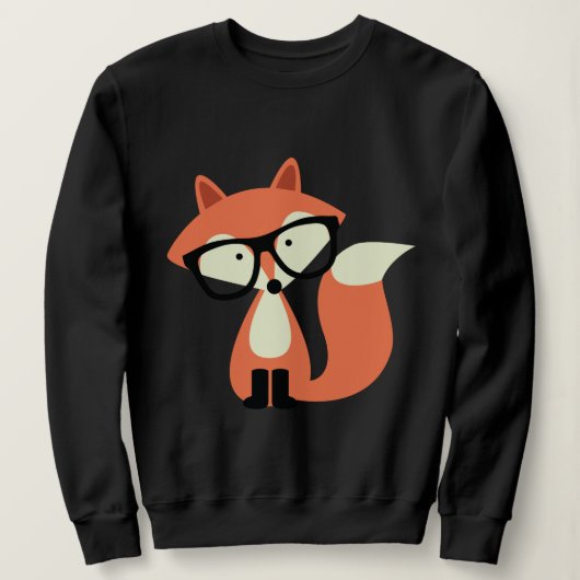 Niedlicher Hipster Red Fox Sweatshirt (Design vorne)