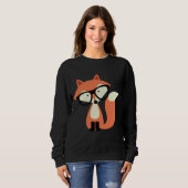 Niedlicher Hipster Red Fox Sweatshirt (Vorne ganz)