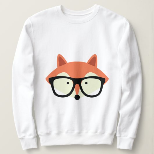 Niedlicher Hipster Red Fox Sweatshirt (Design vorne)