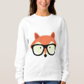Niedlicher Hipster Red Fox Sweatshirt (Vorderseite)
