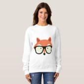 Niedlicher Hipster Red Fox Sweatshirt (Vorne ganz)