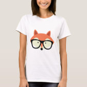 Niedlicher Hipster Red Fox T-Shirt (Vorderseite)