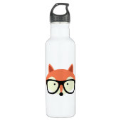 Niedlicher Hipster Red Fox Trinkflasche (Vorderseite)