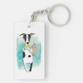 Niedlicher Hipster Schlüsselanhänger (Rückseite)