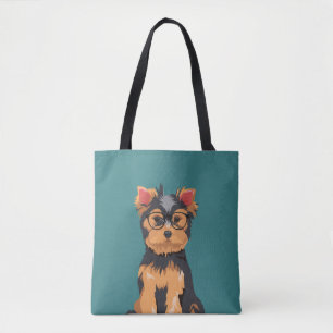 Niedlicher Hipster wenig Yorkshire-Terrier Tasche