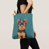 Niedlicher Hipster wenig Yorkshire-Terrier Tasche (Von Nahem)