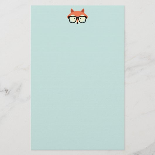 Niedlicher Hipsterroter Fox Briefpapier (Vorderseite)