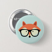 Niedlicher Hipsterroter Fox Button (Vorne & Hinten)