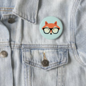Niedlicher Hipsterroter Fox Button (Beispiel)