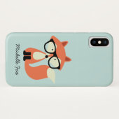 Niedlicher Hipsterroter Fox Case-Mate iPhone Hülle (Rückseite (Horizontal))