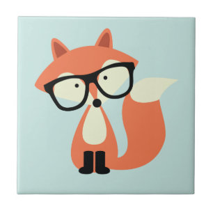 Niedlicher Hipsterroter Fox Fliese