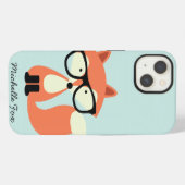 Niedlicher Hipsterroter Fox iPhone Hülle (Rückseite (Horizontal))