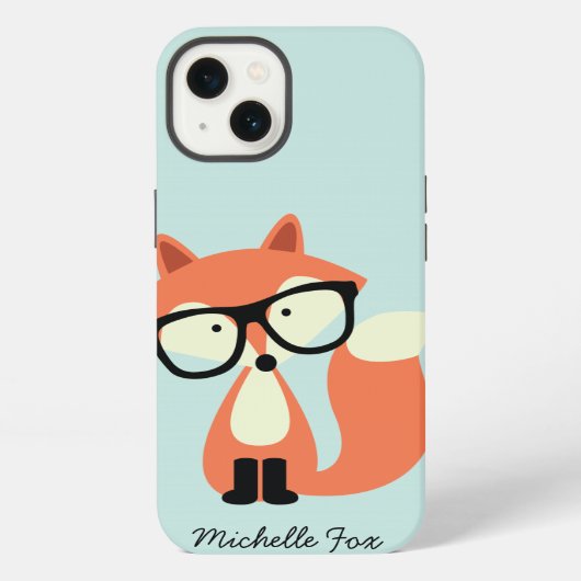 Niedlicher Hipsterroter Fox iPhone Hülle (Rückseite)