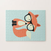 Niedlicher Hipsterroter Fox Puzzle (Horizontal)