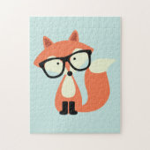 Niedlicher Hipsterroter Fox Puzzle (Vertikal)