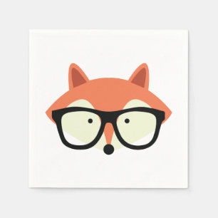 Niedlicher Hipsterroter Fox Serviette