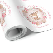 Niedlicher Hirtenname Rosa Weihnachtswrapping Papi Geschenkpapier (Rolleneckpunkt)
