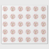 Niedlicher Hirtenname Rosa Weihnachtswrapping Papi Geschenkpapier (Flach)