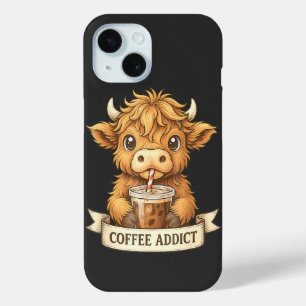 Niedlicher Hochlandkuhkaffee Addict Funny Drink Ka Case-Mate iPhone Hülle